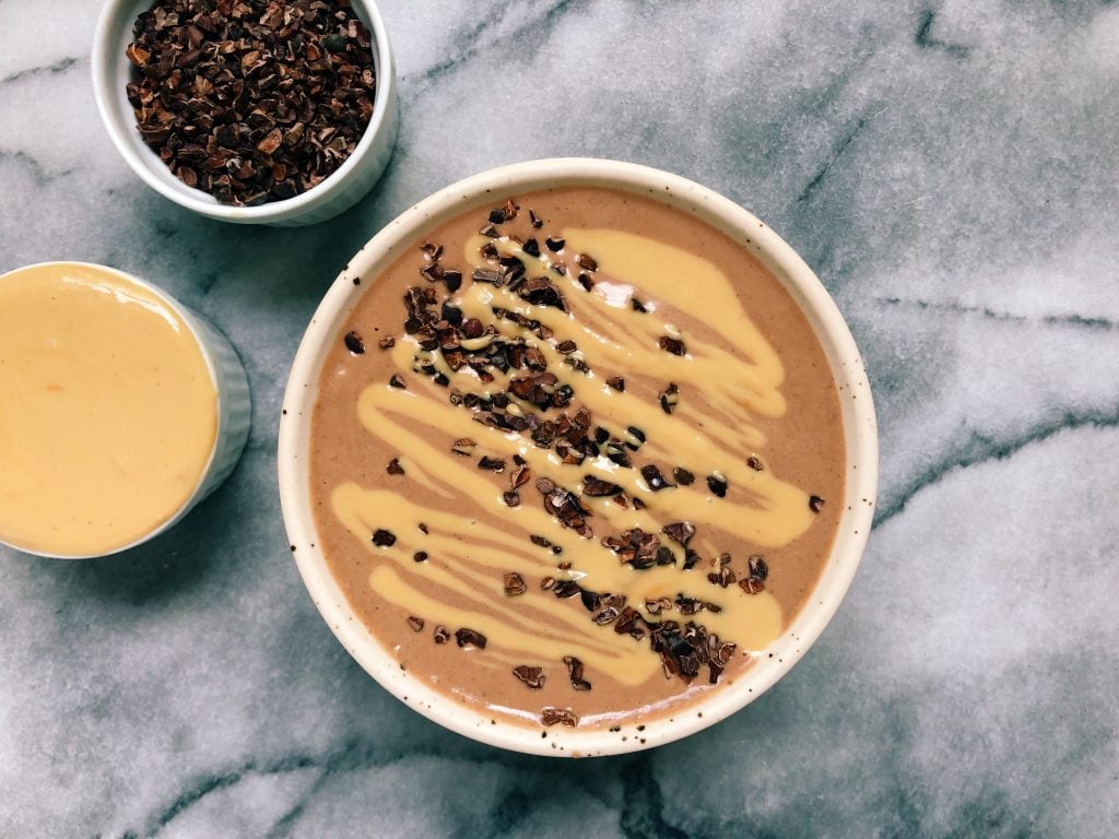 pbcup4 1024x768 - Peanut Butter Cup Smoothie Bowl