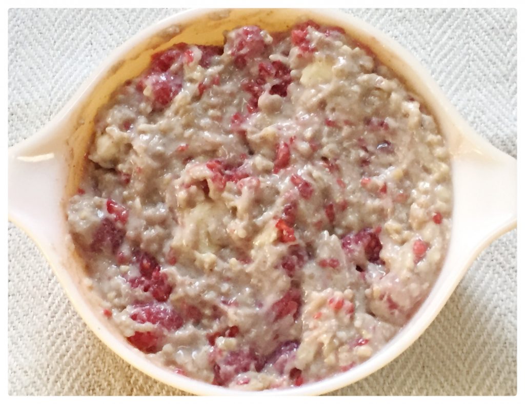 oats2 1024x787 - Creamy Raspberry Coconut Porridge