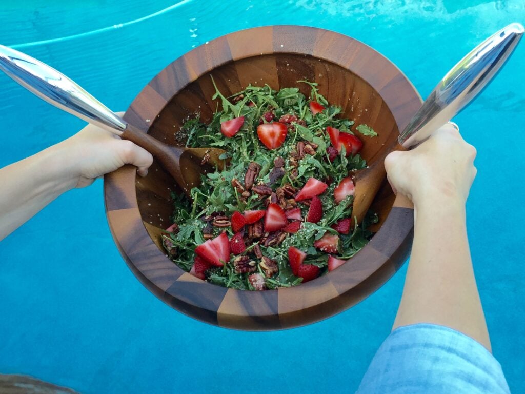 salad2 1024x768 - Summer Strawberry & Toasted Pecan Salad