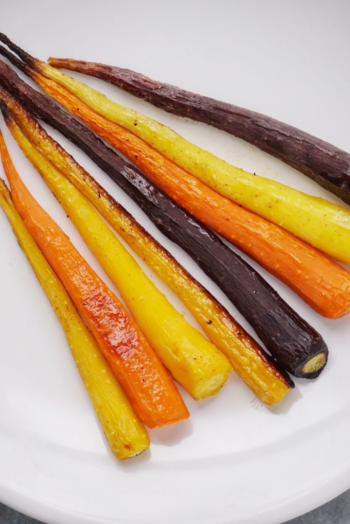 Roasted Rainbow Carrots with a Maple Tahini Sauce3 684x1024 - Roasted Rainbow Carrots with a Maple Tahini Sauce