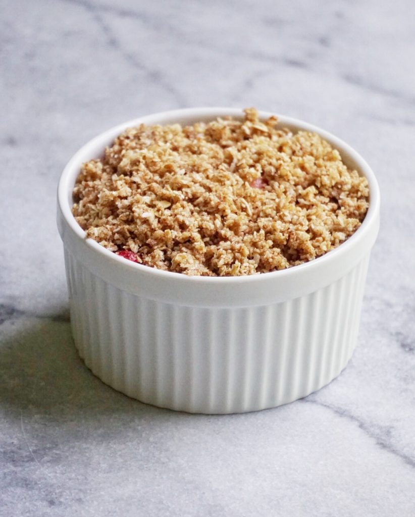 Strawberry Pecan Crumble by Leahs Plate5 822x1024 - Strawberry Pecan Crumble (Vegan & Gluten Free)