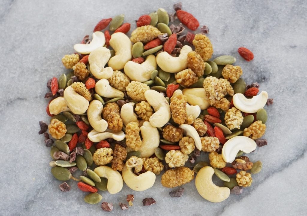 Superfood Trail Mix by Leahs Plate2 1024x719 - Superfood Trail Mix