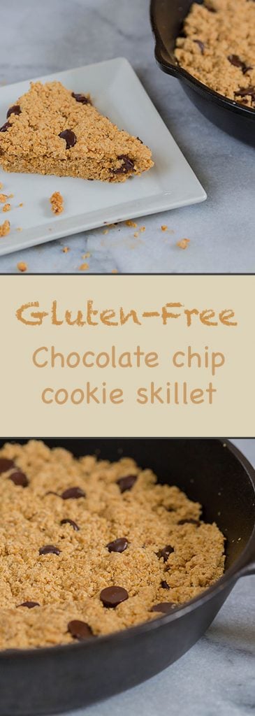 GlutenFree Chocolate Chip Cookie Skillet 365x1024 - Gluten-Free Chocolate Chip Cookie Skillet