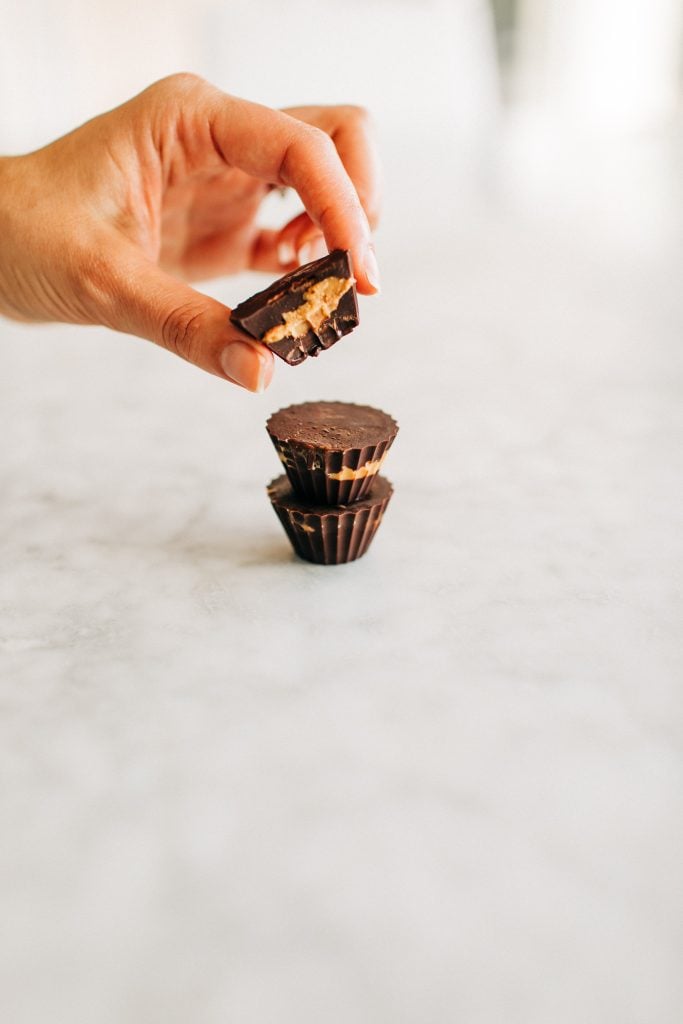 pb cups4 683x1024 - Homemade Healthy Peanut Butter Cups! (Dairy-Free & Gluten-Free)