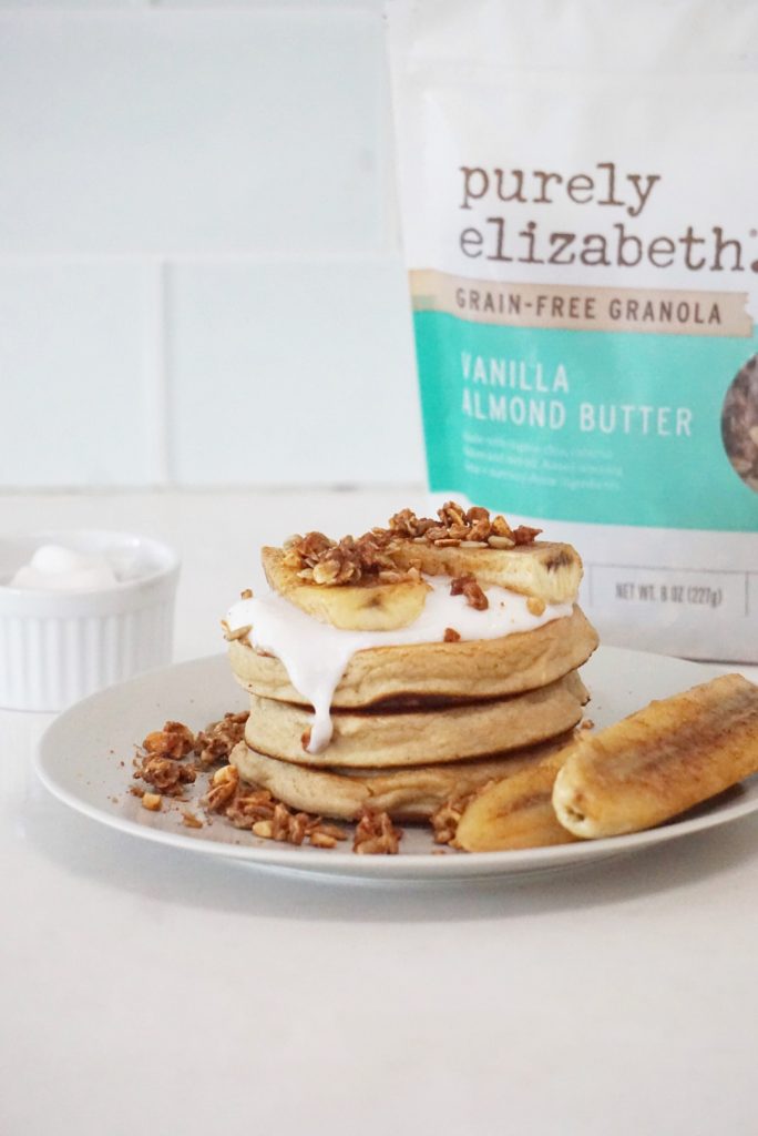 Purely Elizabeth 1 684x1024 - Paleo Pancakes with Coconut Yogurt, Caramelized Banana & Grain-Free Granola