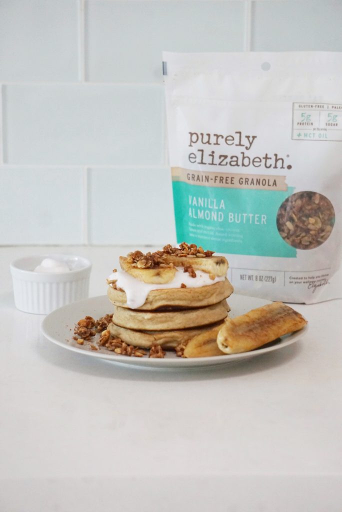 Purely Elizabeth 3 684x1024 - Paleo Pancakes with Coconut Yogurt, Caramelized Banana & Grain-Free Granola