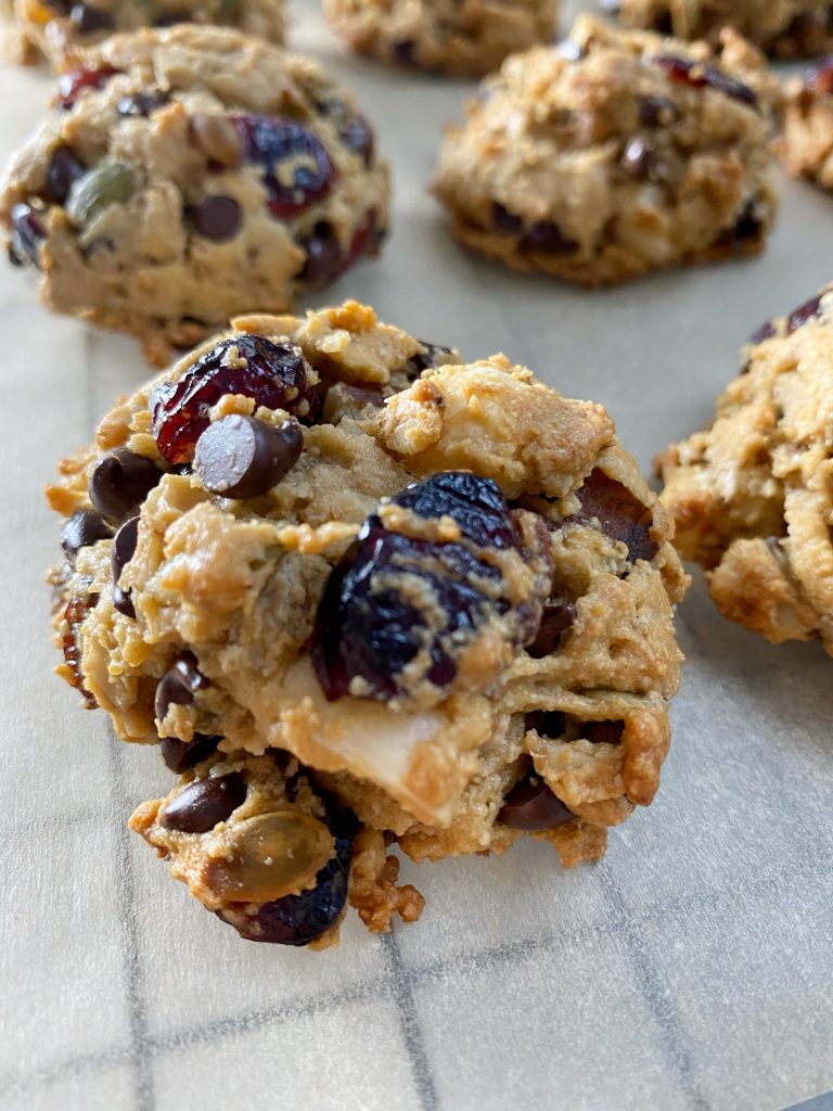 trail mix cookies2 768x1024 - Gluten-Free Trail Mix Breakfast Cookies!!