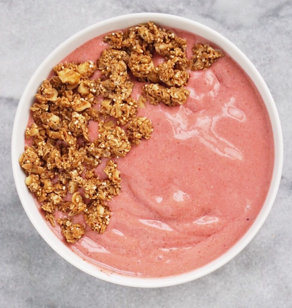 Beet Banana Smoothie Bowl by Leah's Plate