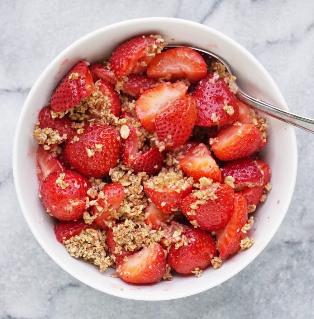 Strawberry Pecan Crumble by Leah's Plate