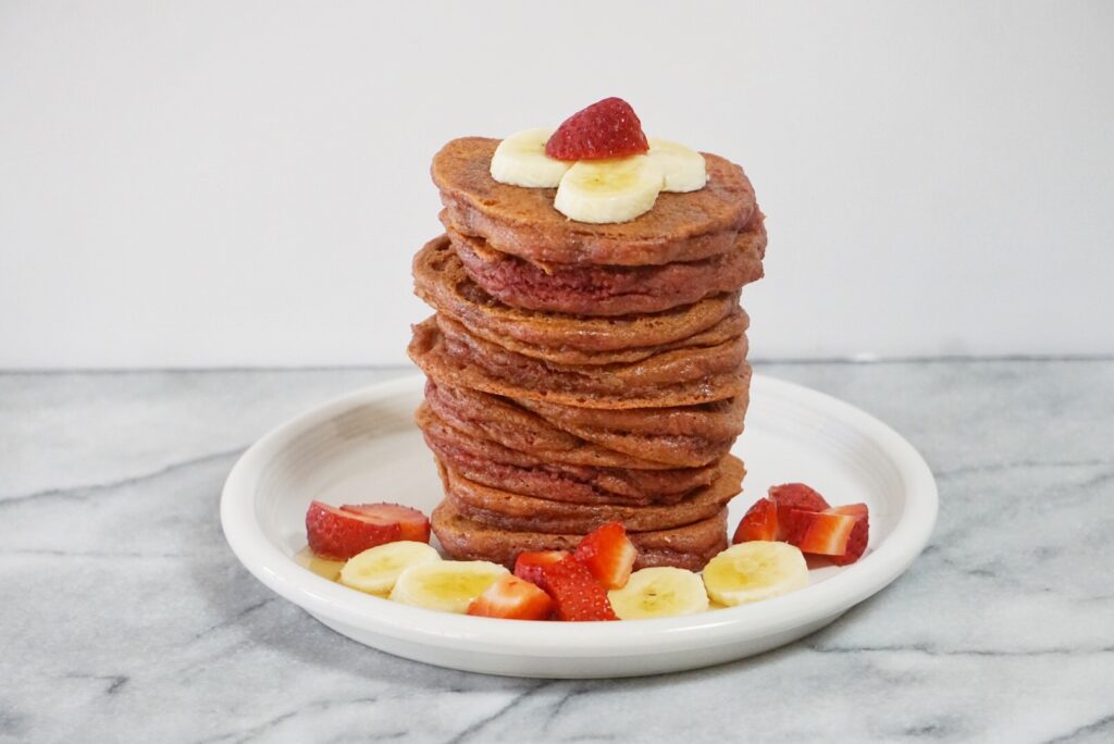 Valentine's Day Morning Grain-Free Red Velvet Pancakes (Paleo)
